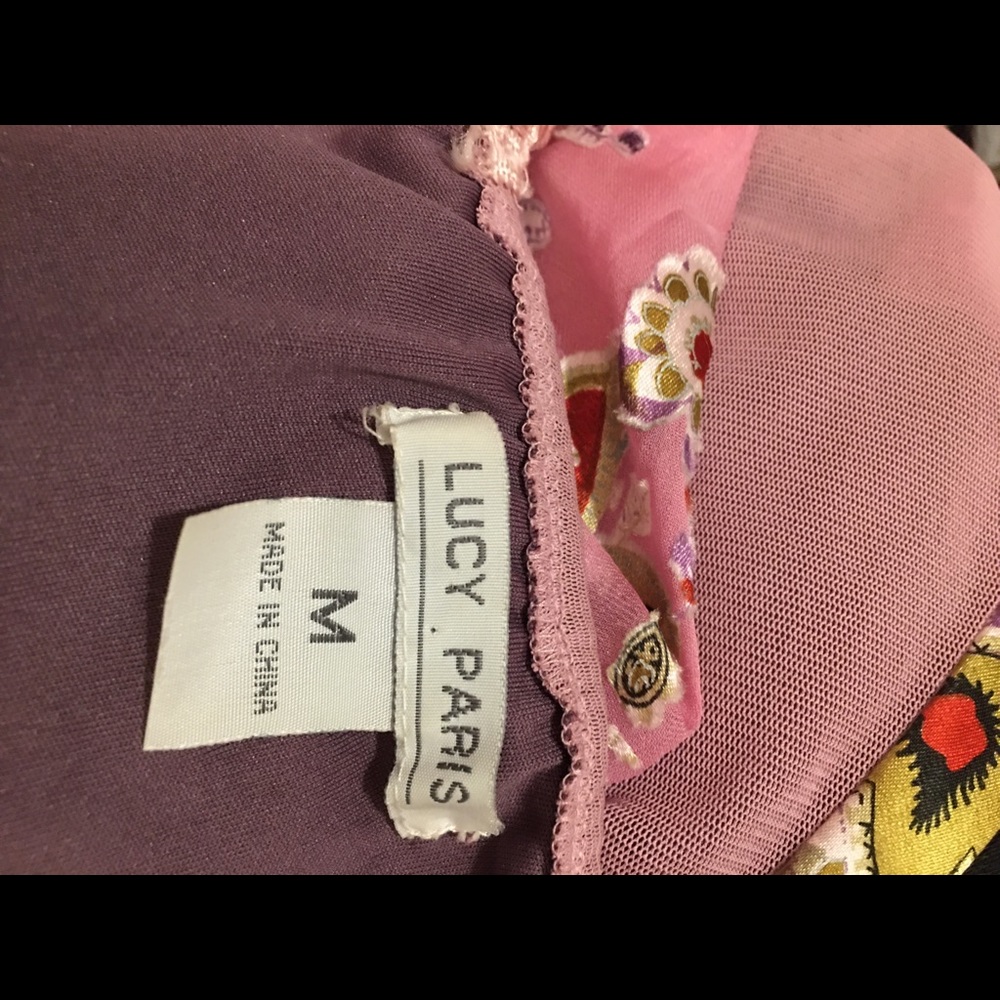 Mauve pink lavender lace velvet short dress - Picture 8 of 8